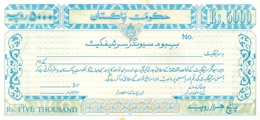 SAVING CERTIFICATES IN PAKISTAN intelligence overview